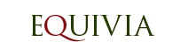 Close up of the Equivia equestrian surfaces logo
